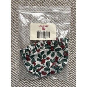 Longaberger Chives Booking Basket Liner Traditional Holly 252167